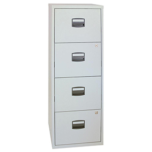 Bürocontainer, Standcontainer, BxTxH 413x400x1321 mm, 4 Hängeregistraturen, lichtgrau