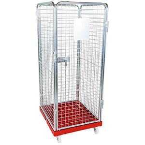 Rollbox mit Drahtgitterwänden