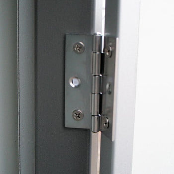 Mülltonnenverkleidung mit Klappdach - für 3 Tonnen - 3/5 Stanzung - 1.160 x 1.960 x 830 mm (HxBxT) - Korpus anthrazitgrau - Pfosten Signalgrau