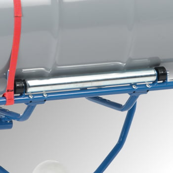 Fetra - Fasskipper für 200 l Fässer - Tragkraft 250 kg - fahrbar - Hebelstange - Stahlrollen