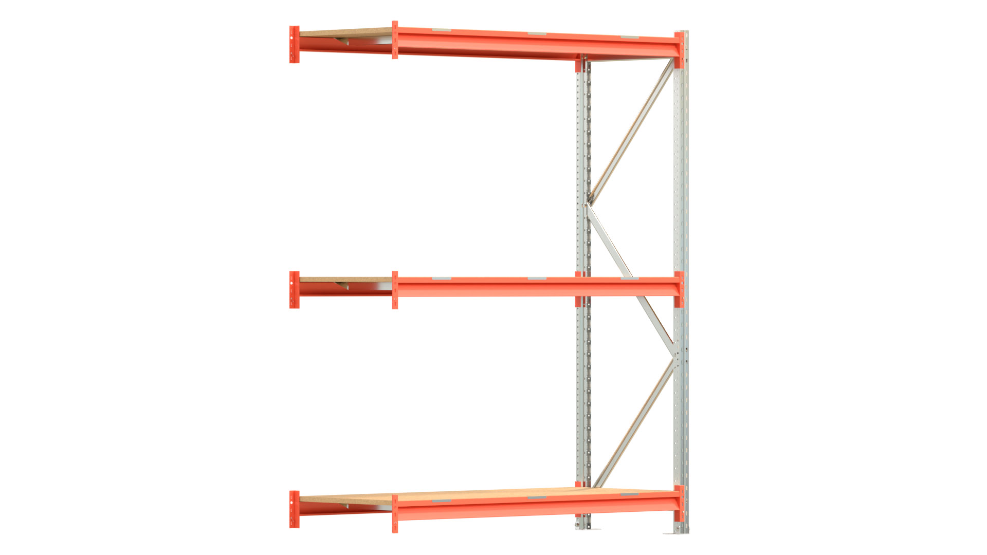 Weitspannregal EMMA - Höhe: 200 cm - Fachbreite: 150 cm - Tiefe: 60 cm - Anbaufeld