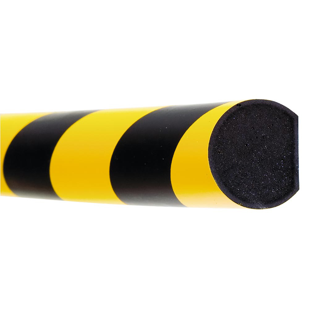 Schutzprofil, Kreis, 40x32 mm,gelb/schwarz, magnetisch, Länge 1000 mm