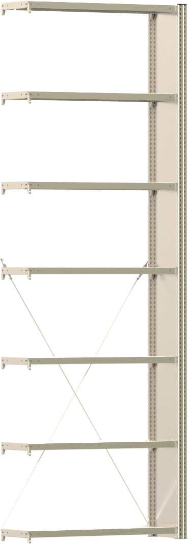Fachbodenregal BERT - Breite: 100,5 cm - Tiefe: 30 cm - Höhe: 300 cm - 7 Böden - Anbauregal