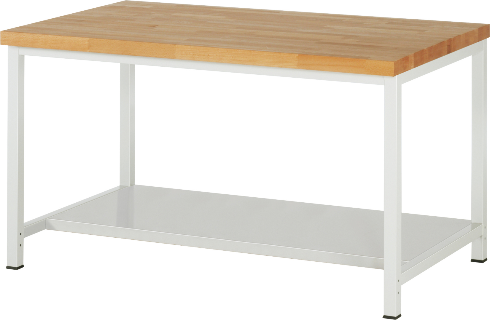 Werkbank Modell 8000,  BxTxH 1500x900x840-1040 mm,  Buche-Massiv Arbeitsplatte 40 mm