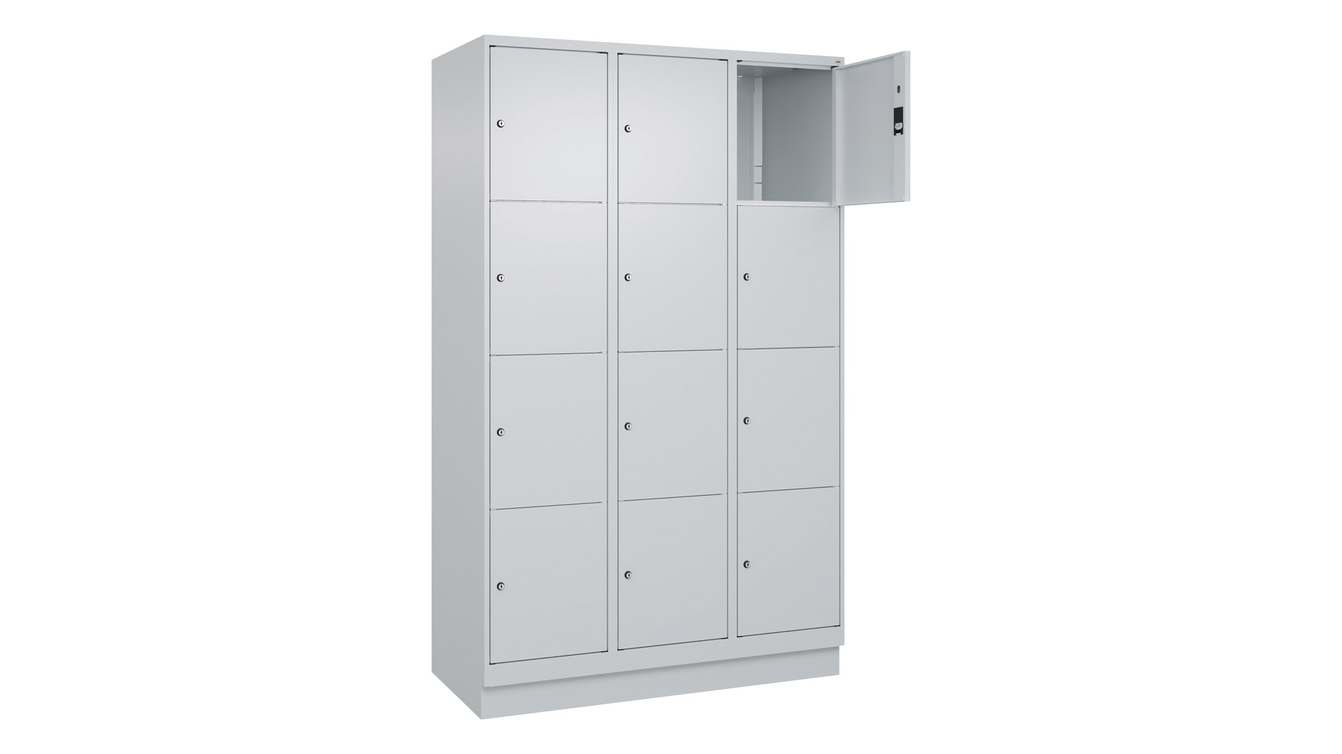 Fächerschrank, Breite 120 cm, Höhe 195 cm, Tiefe 50 cm, 12 Fächer