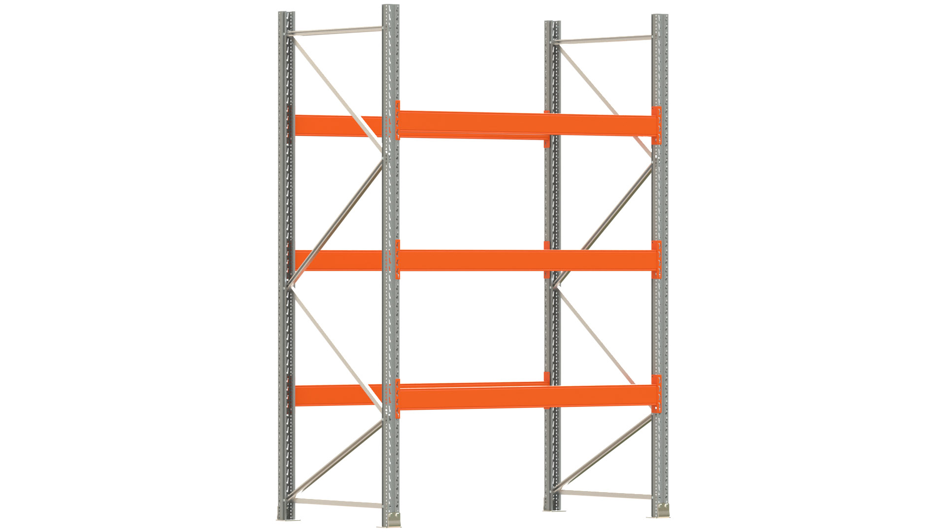 Palettenregal ARTUS - Breite 207 cm - Höhe 300 cm - Tiefe 110 cm - Fachlast 2000 kg - 8 Palettenstellplätze