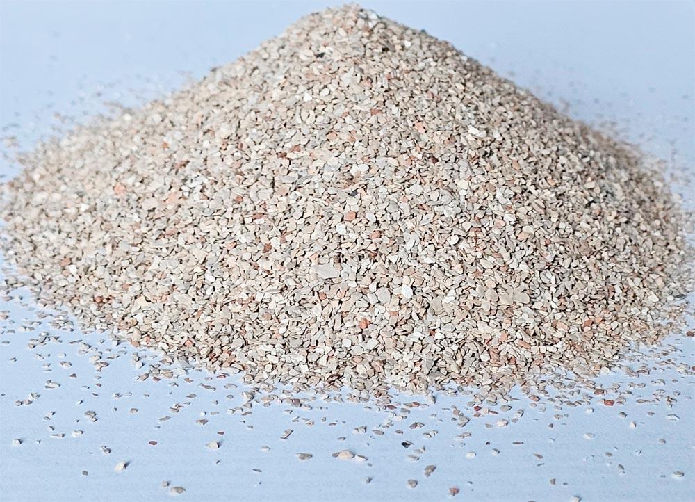 Bindemittel-Granulat, Körnung 0,6-1,2 mm, Sack 20 kg, Aufnahmevol. 37 l, geeignet für Öl und Chemikalien