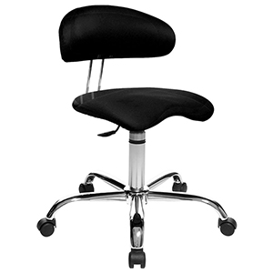 Drehstuhl, Sitz-BxTxH 440x400x430-510 mm, Lehnenh. 200-300 mm, bewegliche Sitzfläche mit Orthositz, schwarz