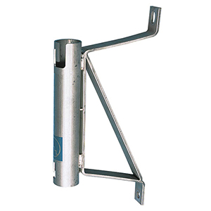 Einsteckhülse aus Edelstahl V4A, für Haltestange, Wandabstand 130 mm