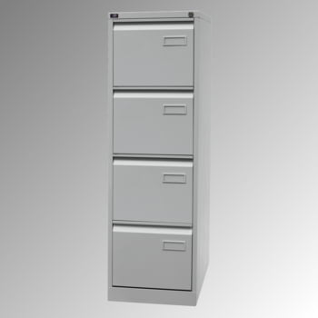 Bisley Light Hängeregisterschrank - 4 Schubladen - einbahnig - Farbe lichtgrau
