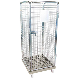 Rollbox mit Drahtgitterwänden