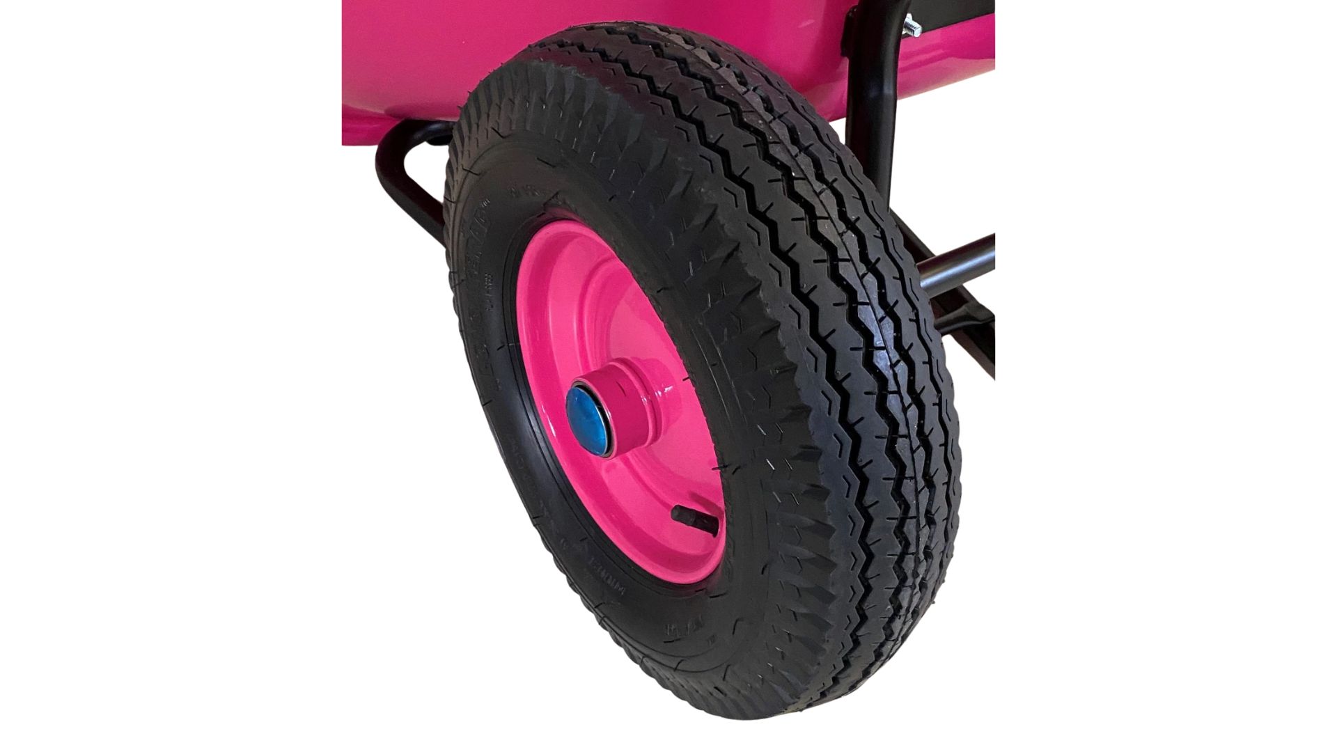 Garten- und Landschaftskarre, Mulde 280 l, Kunststoff 4mm UV-stabil, pink, Luftbereifung