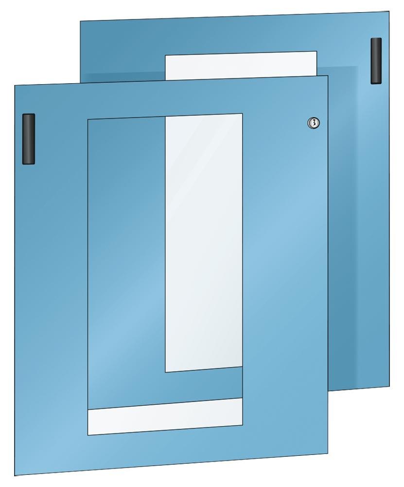 Sichtfensterschiebetüren für Aufsatzschrankgehäuse