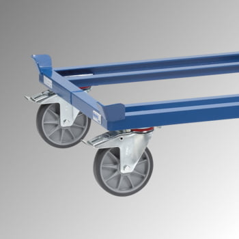 Fetra Palettenfahrgestell - Tragkraft 750 kg - 329 x 855 x 1.255 mm (HxBxT) - TPE Rollen