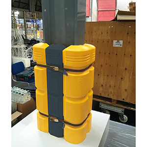 Verlängerungselement für Säulenanfahrschutz, Polyethylen, BxT 200x1100 mm,  Erweiterung Säulenmaße auf max. 600x600 mm