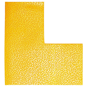 Bodenmarkierung, selbstklebend, L-Form, LxB 100x100 mm, Farbe gelb, VE 20 Stück