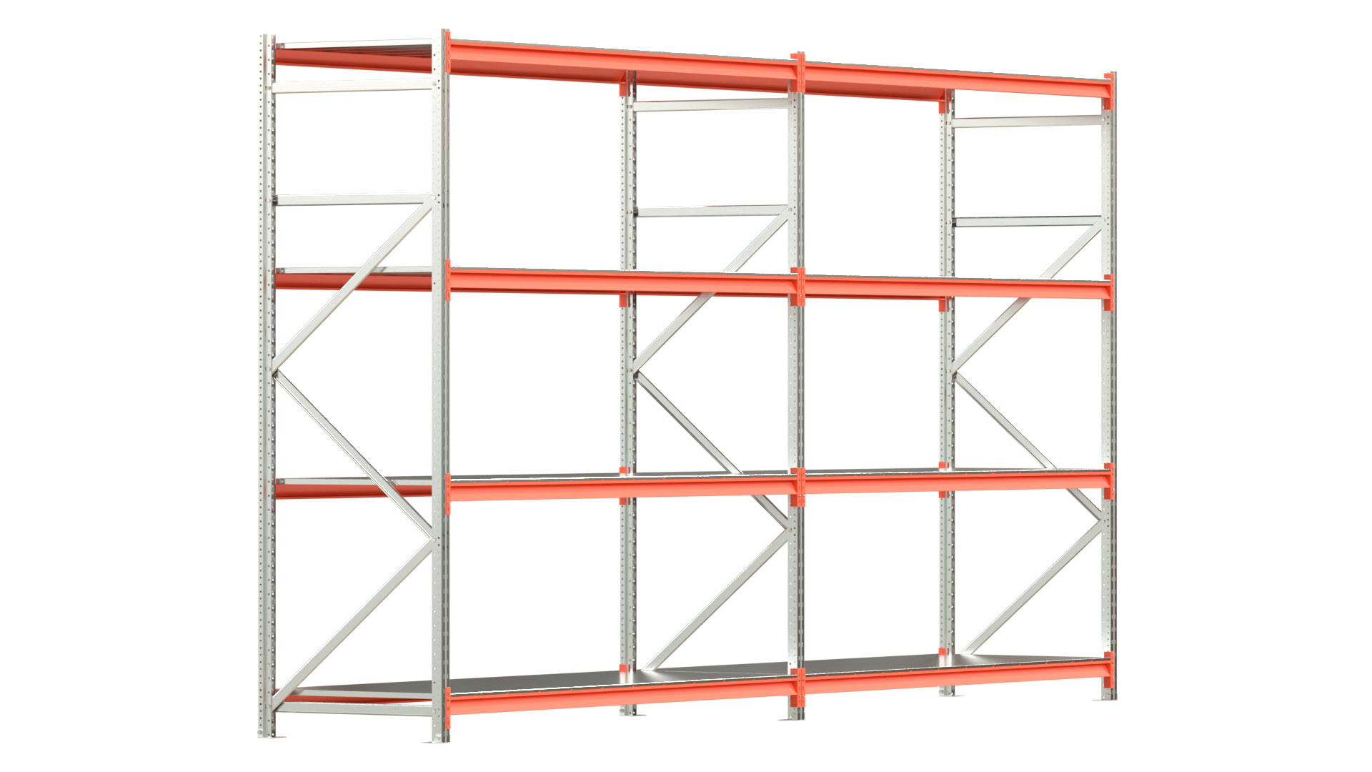 Weitspannregal EMMA - Höhe: 250 cm - Fachbreite: 225 cm - Tiefe: 80 cm - Set