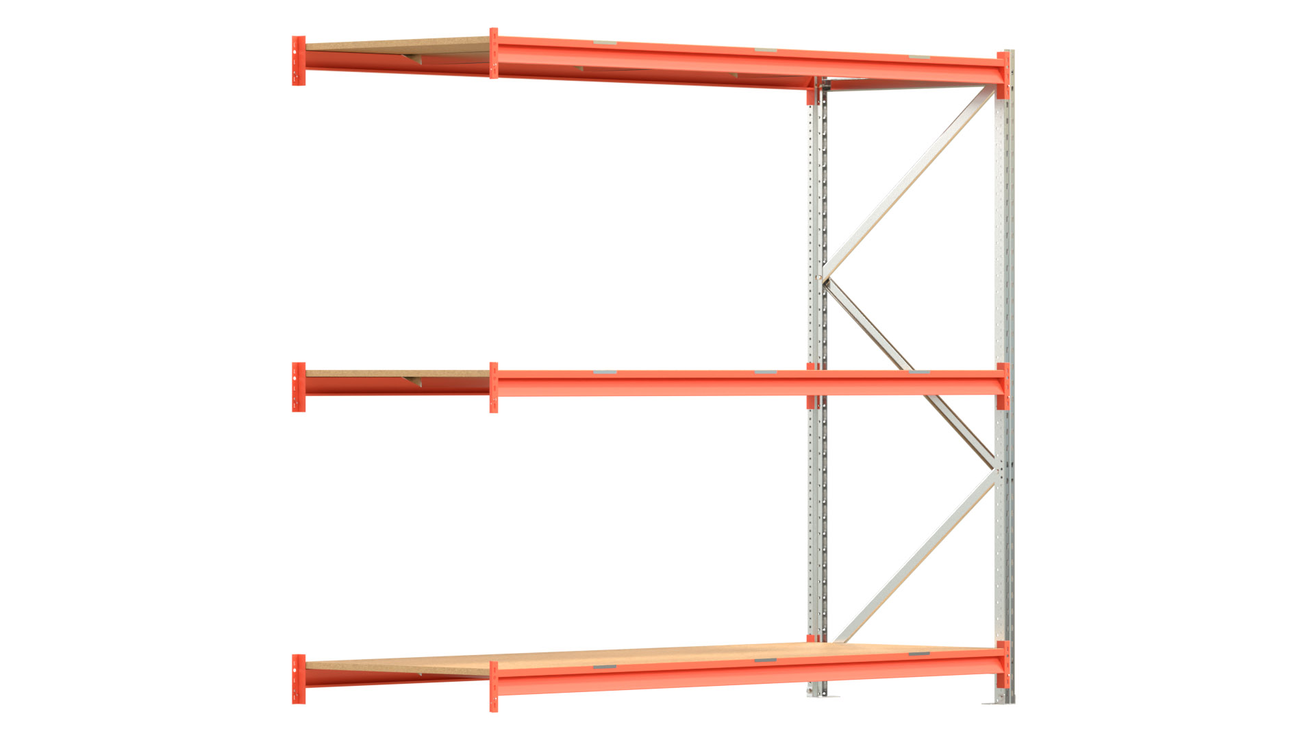 Weitspannregal EMMA - Höhe: 200 cm - Fachbreite: 225 cm - Tiefe: 80 cm - Anbaufeld