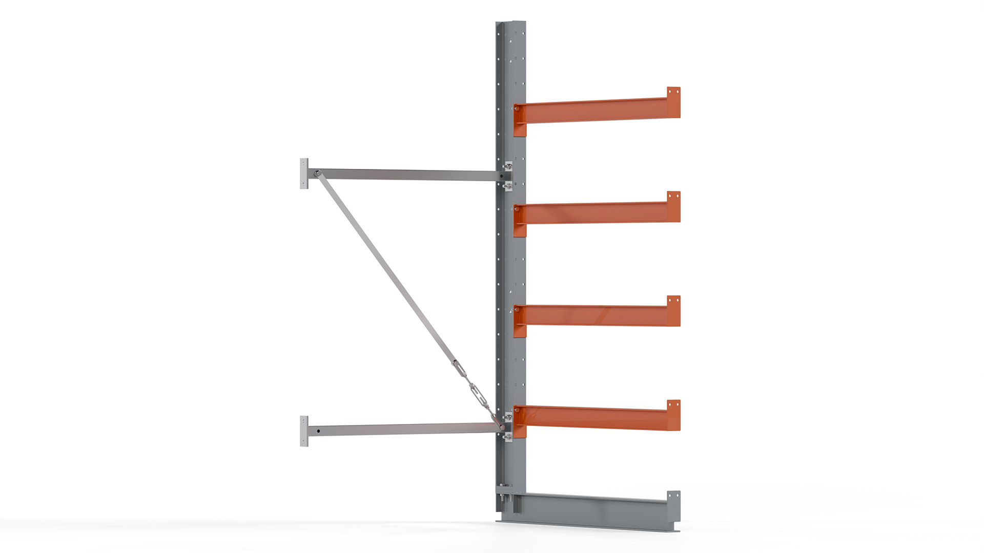 Kragarmregal KARL basic - Anbaufeld - Breite: 100 cm - Höhe: 200 cm - Tiefe: 112 cm - Traglast je Arm: 450 kg - einseitig