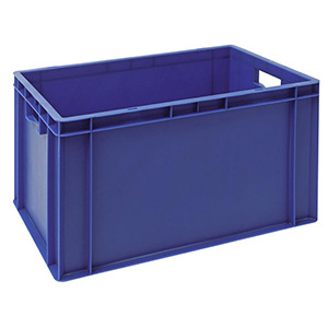 Euronormkasten, Volumen 60 l, BxTxH 600x400x320 mm, Farbe blau