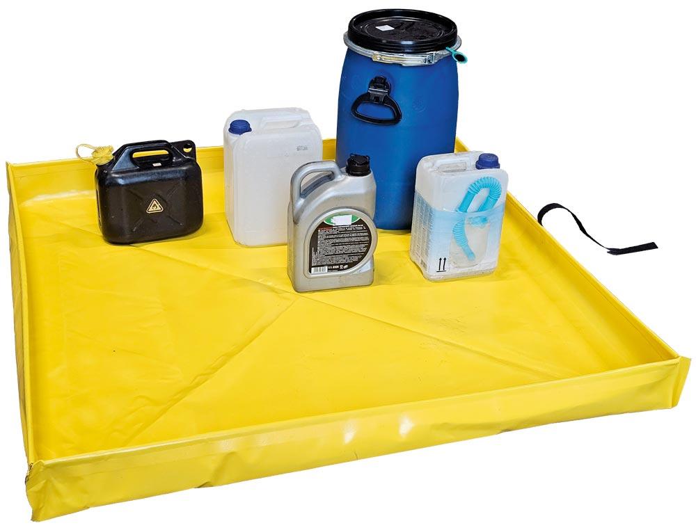 Flexible Auffangwanne, BxTxH 1200x1200x120 mm, Aufnahme 172 Liter, Gewicht 1,5 kg