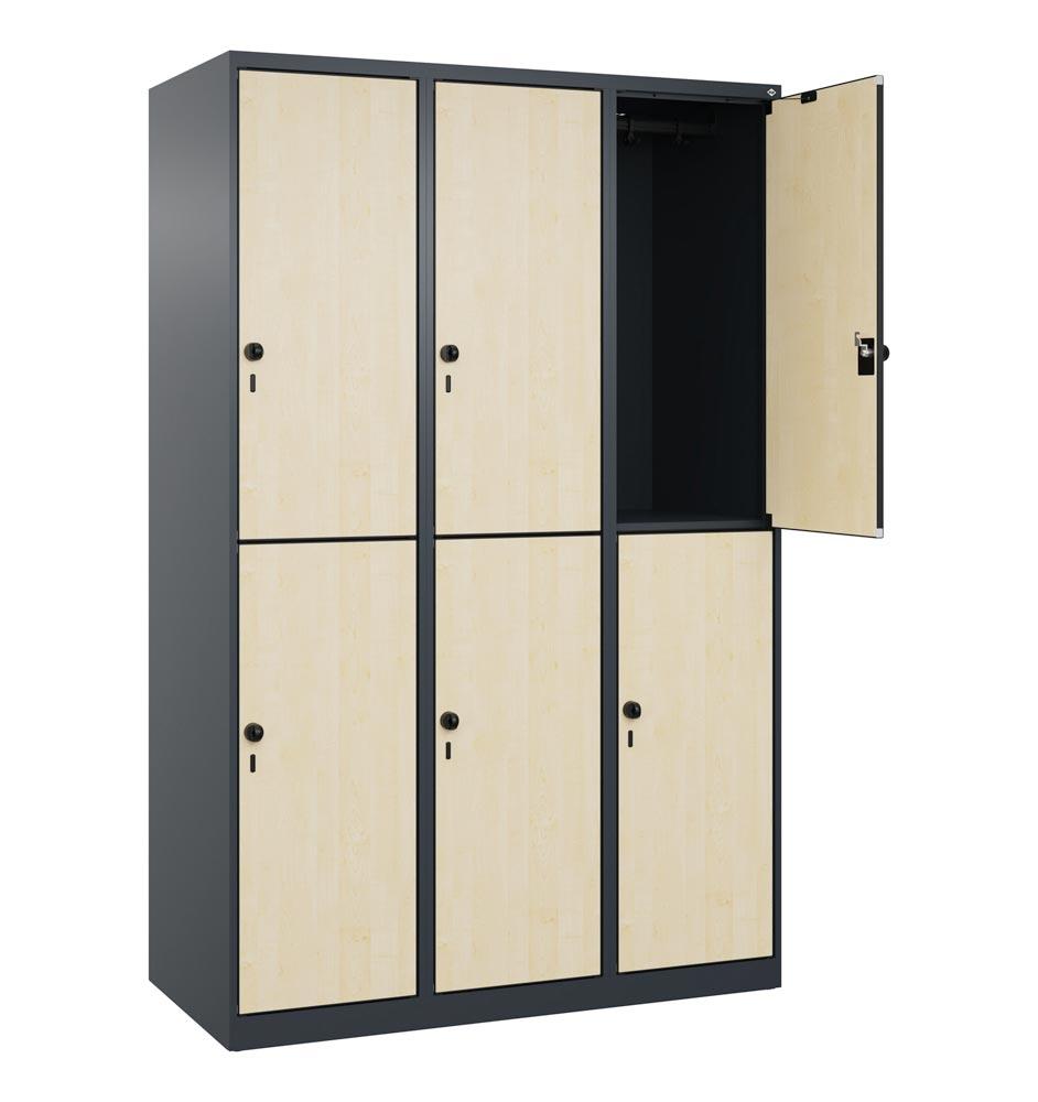 Fächerschrank, doppelstöckig, bodenstehend