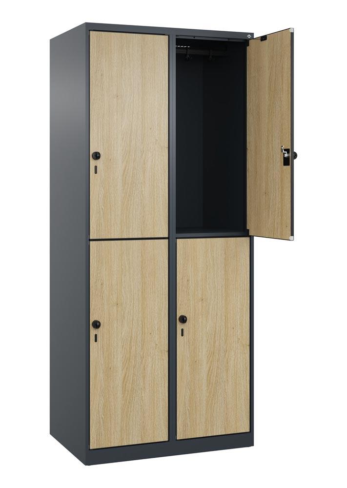 Fächerschrank, doppelstöckig, bodenstehend