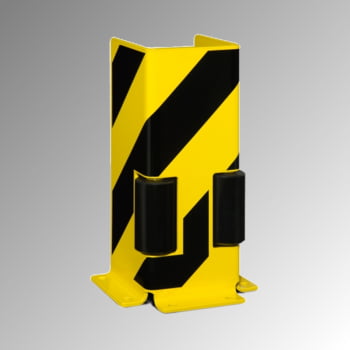 Anfahrschutz mit Leitrollen - U-Profil - Höhe 400 mm - gelb/schwarz