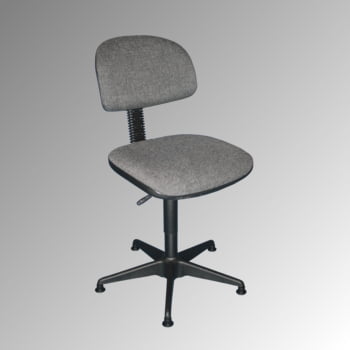 ESD Arbeitsstuhl - Bürostuhl - antistatisch - Sitzhöhe 420-550 mm - Polster anthrazit - kleine Rückenlehne - Stahl Fußkreuz mit Gleitern