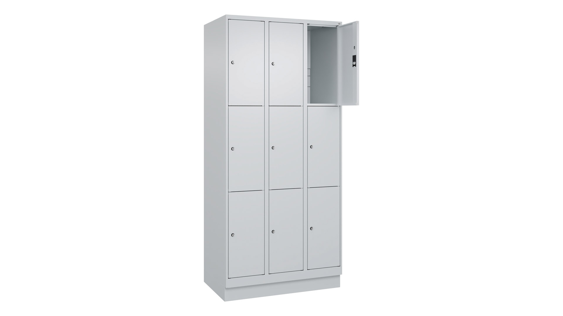 Fächerschrank, Breite 90 cm, Höhe 195 cm, Tiefe 50 cm, 9 Fächer