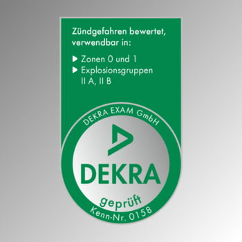 Fusspumpe - Balgpumpe - für hochreine Lösemittel - mit Auslaufbogen - Tauchtiefe 950 mm, elektrisch leitfähig - für Fässer und Tanks