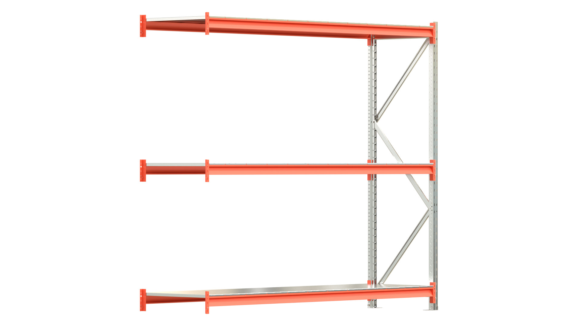 Weitspannregal EMMA - Höhe: 200 cm - Fachbreite: 225 cm - Tiefe: 60 cm - Anbaufeld