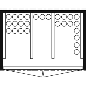 Gasflaschenlager, Gasflaschencontainer, Safe-Gasmagazin, verzinkt, ohne Boden, BxTxH 3005x2170x2250 mm, montiert, Kapazität 66 Flaschen 50 l