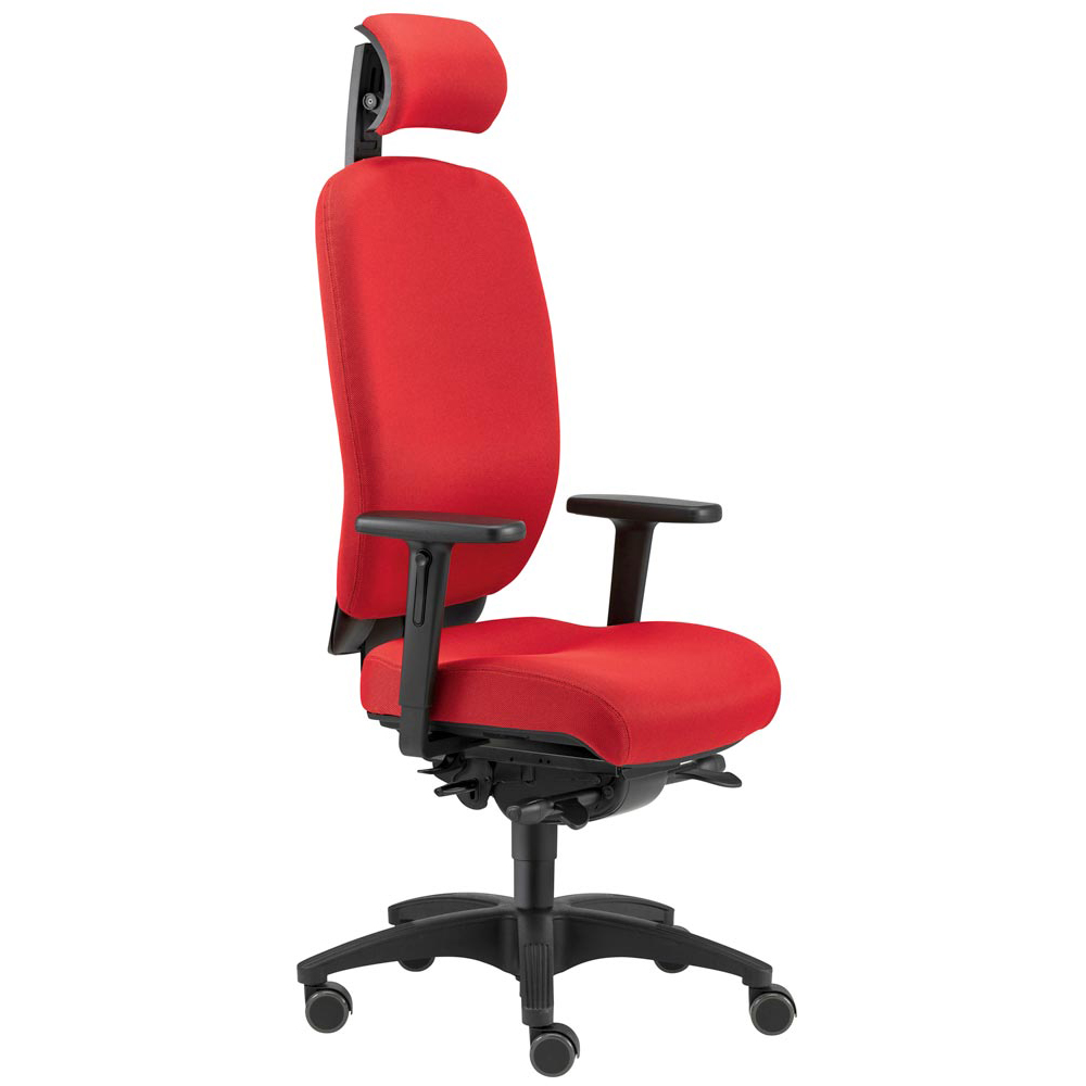 Gesundheits-Bürodrehstuhl bis 150 kg,Sitz-BxTxH 490x450-490x410-540 mm, rot