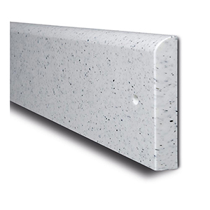 Wand-Schrammschutz, Polyethylen, granit-hell, BxH 2060x200 mm, Stärke 20 mm, vorgebohrte Löcher mit Stopfen