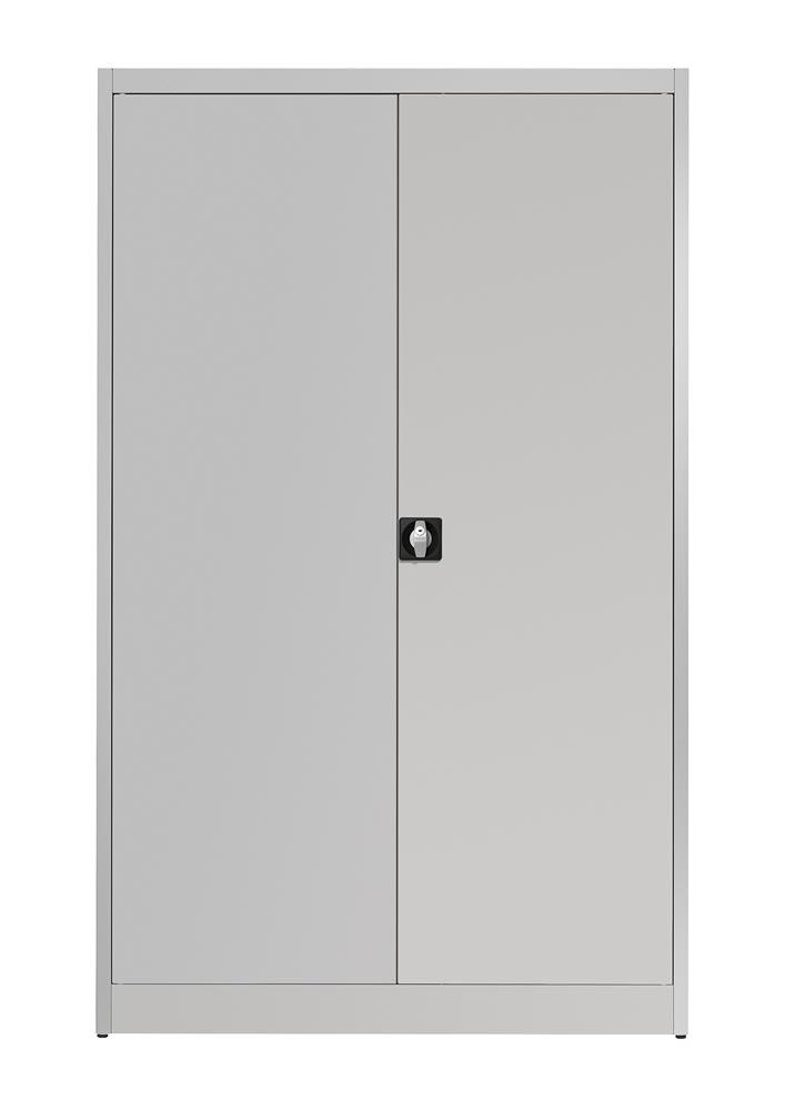 Flügeltürenschrank, 4 verzinkte Fachböden,  Fachböden,BxTxH 1200x600x1965 mm, RAL7035