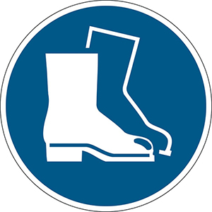 Sicherheitskennzeichen, selbstklebend Fußschutz benutzen