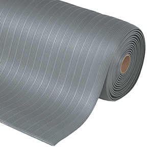 Arbeitsplatzmatte, Bodenschutzmatte aus Vinyl, Mattenware texturiert, antistatisch, Farbe schwarz/gelb, LxB lfd. mx910 mm, Höhe 9 mm (Bestellung 1 mtr = 1 Stück)