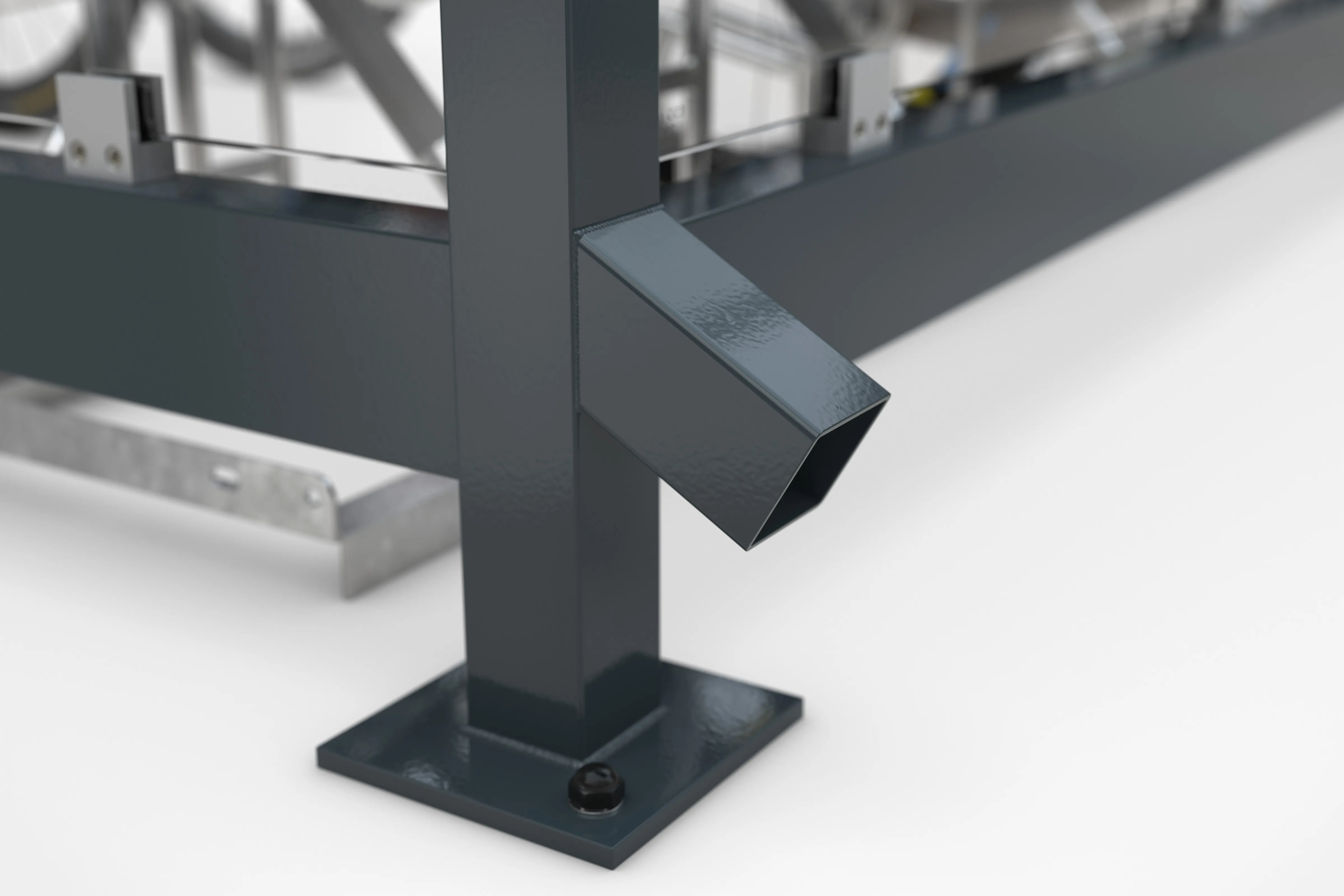 Raucherunterstand, Fahrgastunterstand Flachdach, für 6-7 Personen, Anthrazitgrau, ESG, 2.510 x 3.180 x 2.165 mm (HxBxT), Typengeprüft