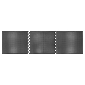 Arbeitplatzmatte aus SBR/NBR-Gummi, Mittelstück, LxB 700x800 mm, Stärke 12,5 mm, R9, schwarz