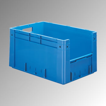Schwerlast Eurobox - Eurokiste - Volumen 60 l - Boden und Wände geschlossen, mit Eingriff - 320 x 400 x 600 mm (HxBxT) - VE 2 Stk. - GRAU (Beispielabbildung in blau)