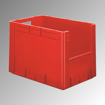 Schwerlast Eurobox - Eurokiste - Volumen 80 l - Boden und Wände geschlossen, mit Eingriff - 420 x 400 x 600 mm (HxBxT) - VE 2 Stk. - GRAU (Beispielabbildung in rot)