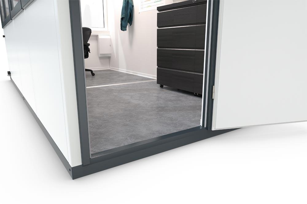 Mehrzweckraum, Ausführung Elektropaket Mini, für den Außenbereich, Fläche 5,2 qm, 8 Elemente, BxTxH 2280x2280x2820 mm