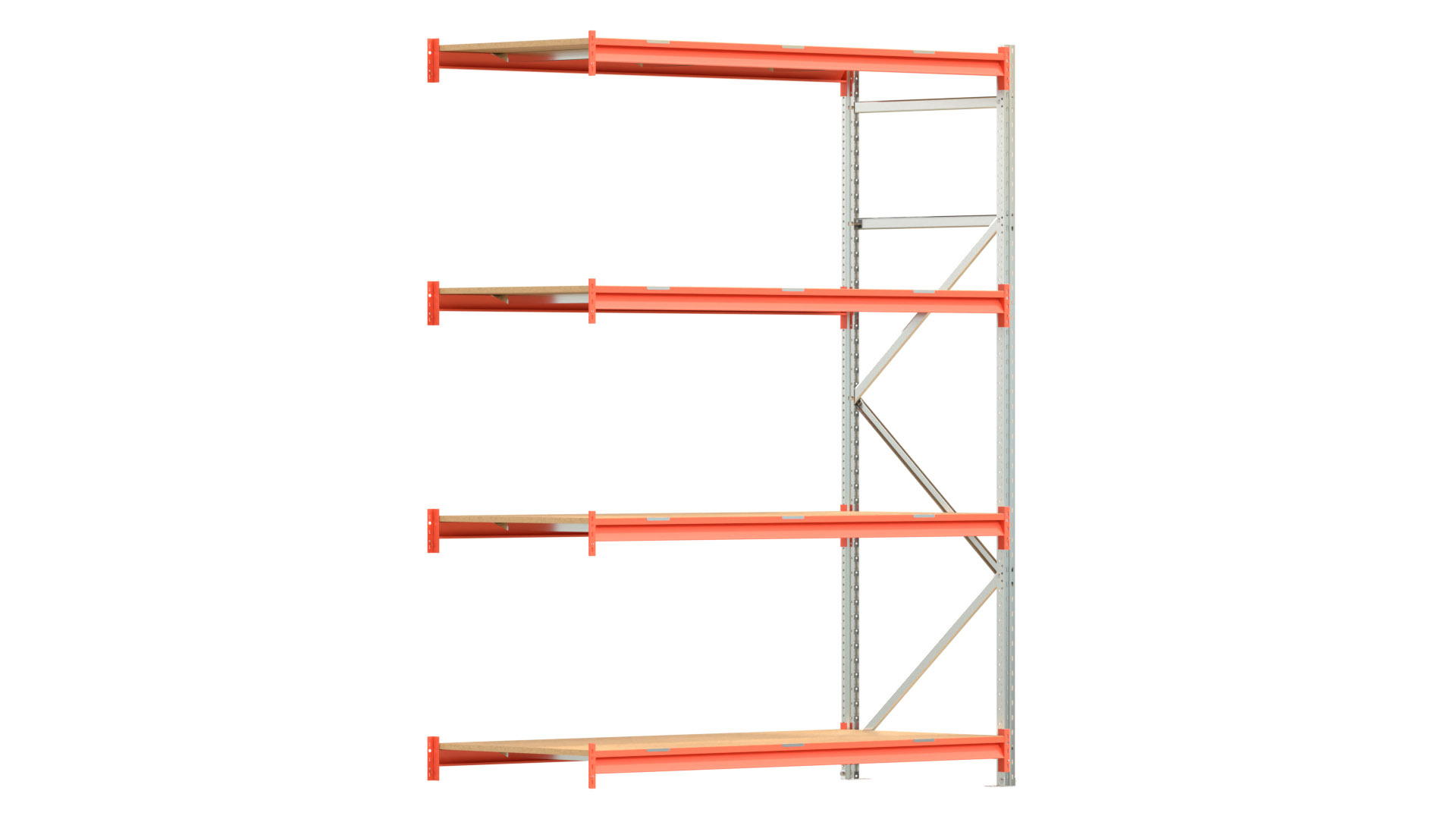 Weitspannregal EMMA - Höhe: 250 cm - Fachbreite: 185 cm - Tiefe: 80 cm - Anbaufeld