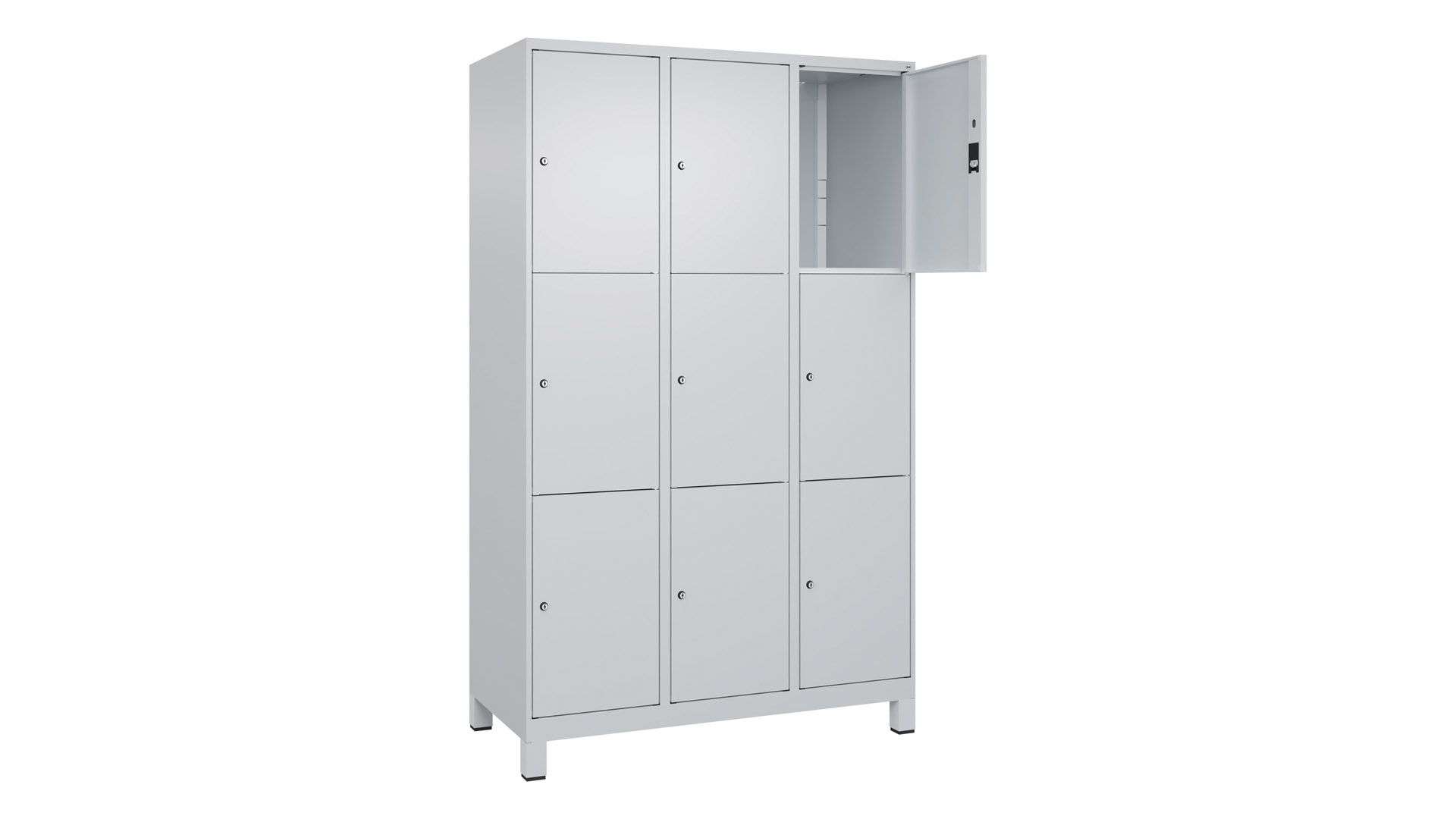 Fächerschrank, Breite 120 cm, Höhe 195 cm, Tiefe 50 cm, 9 Fächer
