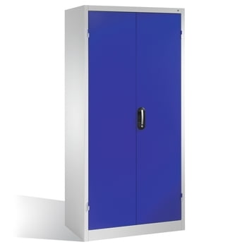 C+P Großraum Werkzeugschrank, Maschinenschrank, 4 Fachböden, 3 Schubladen unten, Farbe lichtgrau/enzianblau, 1.950 x 930 x 500 (HxBxT)