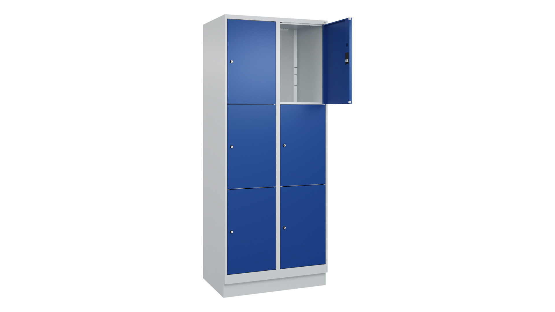 Fächerschrank, Breite 80 cm, Höhe 195 cm, Tiefe 50 cm, 6 Fächer