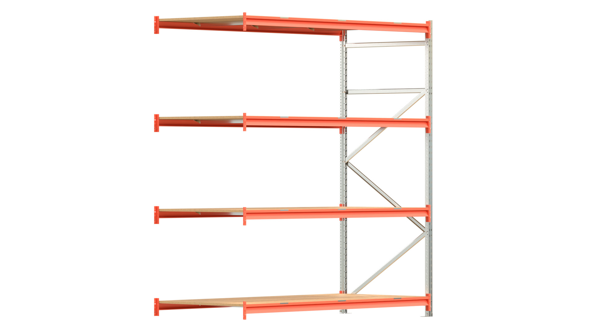 Weitspannregal EMMA - Höhe: 250 cm - Fachbreite: 225 cm - Tiefe: 100 cm - Anbaufeld