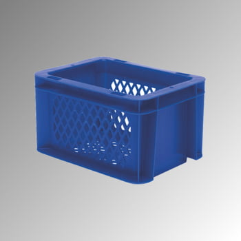 Eurobox - Eurokasten - Volumen 2 l - Boden und Wände durchbrochen - 120 x 100 x 200 mm (HxBxT) - VE 16 Stk. - GELB (Beispielabbildung in blau)