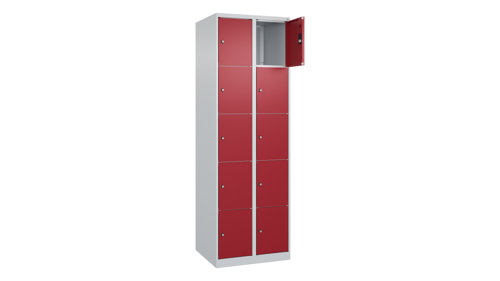Fächerschrank, Breite 60 cm, Höhe 185 cm, Tiefe 50 cm, 10 Fächer